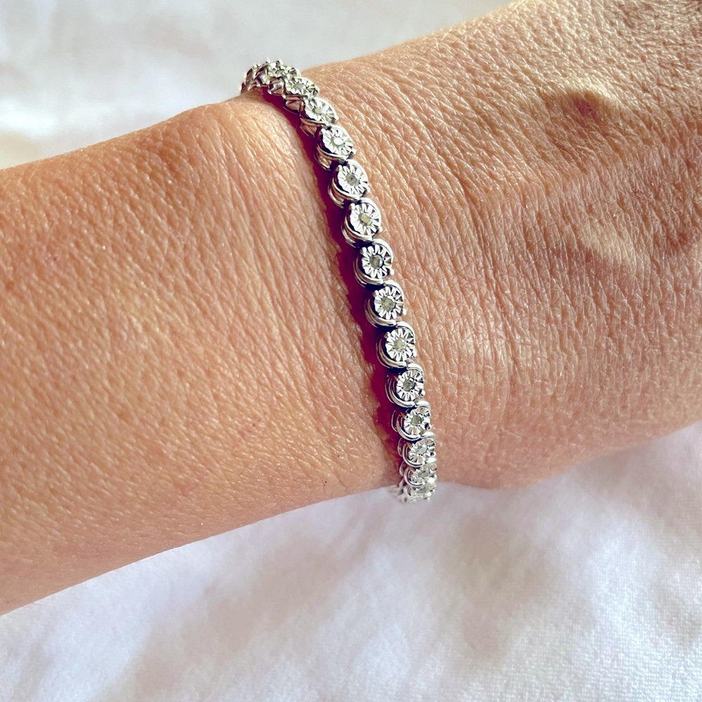 Round Brilliant 1.00 ct Diamond Tennis Bracelet - Size 8